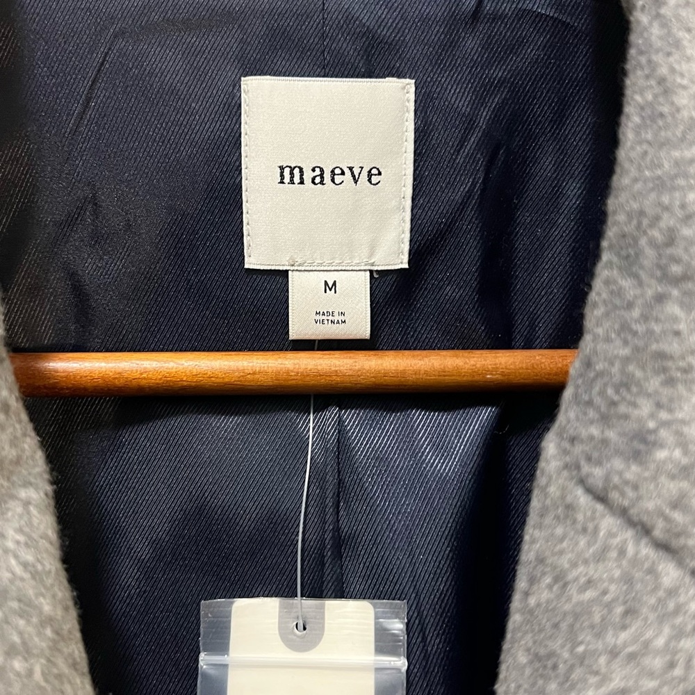 Anthropologie Maeve Charcoal Pea Coat NWT - Picture 2 of 5